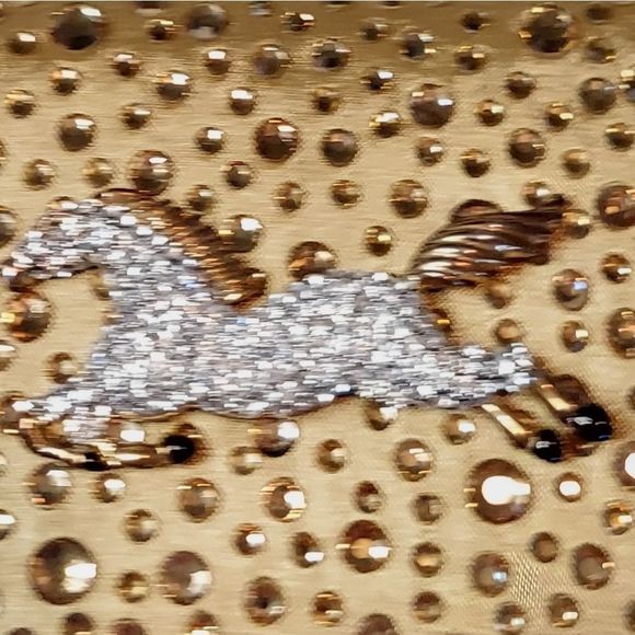 Iris Lane Purse‎ Embellished With Rhinestone Horse - Picture 8 of 8